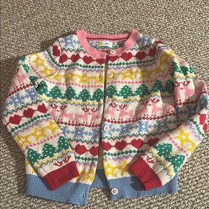 Fun Fair Isle Cardigan in Multi Festive Flair Isle, 9-10y
